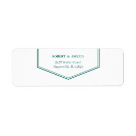 Einfache grüne Rücksendeadresse