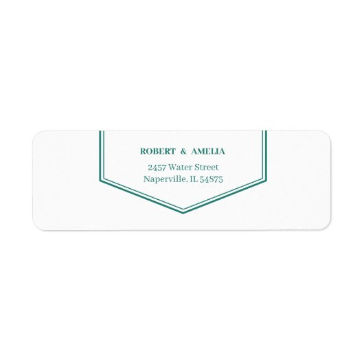 Einfache grüne Rücksendeadresse (Vorne)