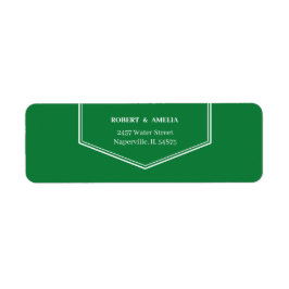 Einfache grüne Rücksendeadresse