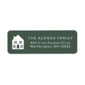 Einfache grüne Rücksendeadresse (Vorne)