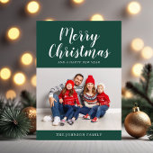 Einfache grüne Schrift Ein Foto Weihnachten