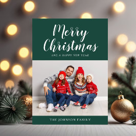 Einfache grüne Schrift Ein Foto Weihnachten