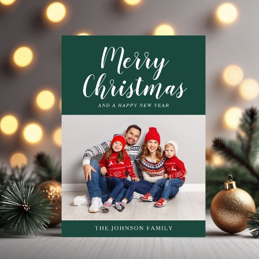 Einfache grüne Schrift Ein Foto Weihnachten