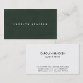 Einfache grüne strukturierte visitenkarte (Vorne/Hinten)