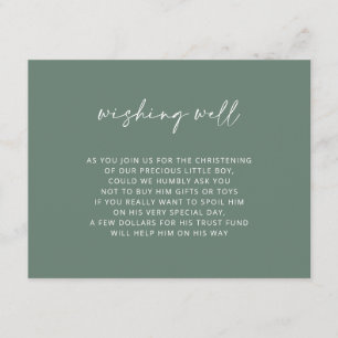 Einfache grüne Taufe, gut V3 Begleitkarte