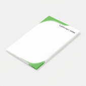 Einfache grüne und schwarze anpassbare Wellen Post-it Klebezettel (angewinkelt)