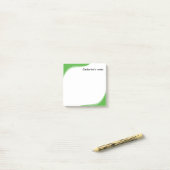 Einfache grüne und schwarze anpassbare Wellen Post-it Klebezettel (Auf Schreibtisch)