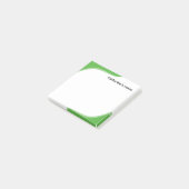Einfache grüne und schwarze anpassbare Wellen Post-it Klebezettel (angewinkelt)