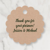 Einfache, grüne und weiße Apfel unserer Augen-Gefä Geschenkanhänger (Rückseite)