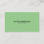 Einfache, grüne und weiße Zugmaschine Visitenkarte (Rückseite)