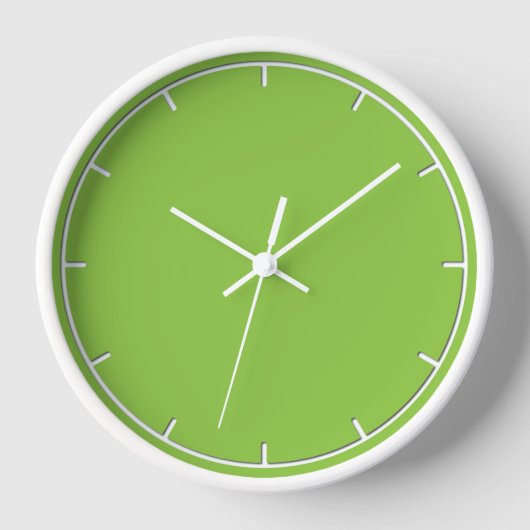 Einfache grüne Wall-Uhr Uhr (Vorderseite)