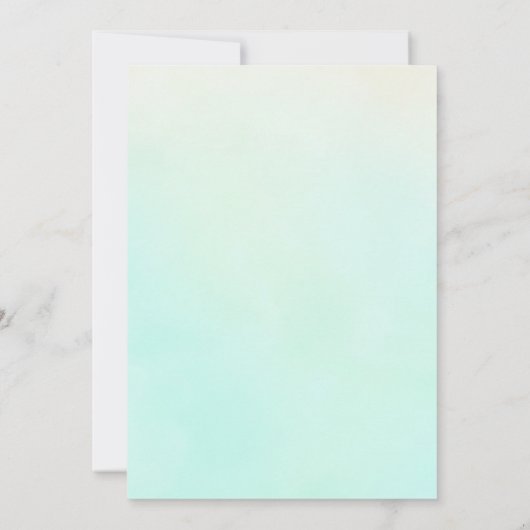 Einfache grüne Wasserfarbe Pessach Seder Einladung (Rückseite)