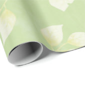 EINFACHE GRÜNE WASSERFARBEN-BLÄTTER - KUNSTDESIGN GESCHENKPAPIER (Rolleneckpunkt)