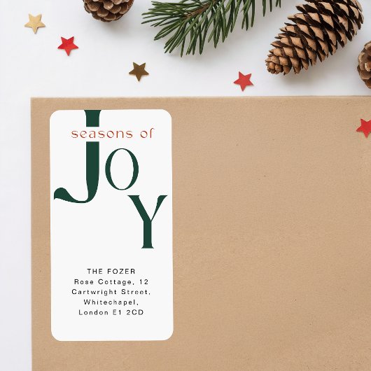Einfache grüne Weihnachts-Adresse Adressaufkleber