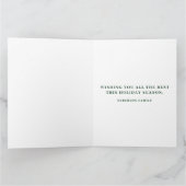 Einfache grüne Weihnachtsbaum-Faltkarte Karte (Innenseite)