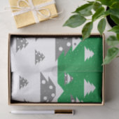 Einfache grüne Weihnachtsbaum Muster Schneeschuhwa Seidenpapier (Geschenk)