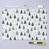 Einfache grüne Weihnachtsbaume Seidenpapier (Handwerk)