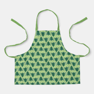 Einfache grüne Weihnachtsbaummuster Unisex Natural Schürze