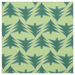 Einfache grüne Weihnachtsbaummuster Unisex Natural Stoff