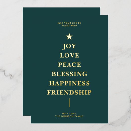 Einfache grüne Weihnachtsmeldestruktur Folien Feiertagskarte (Vorderseite/Rückseite)