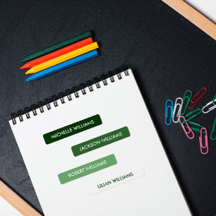 Einfache, grüne weiße Schuhnahrung Etiketten