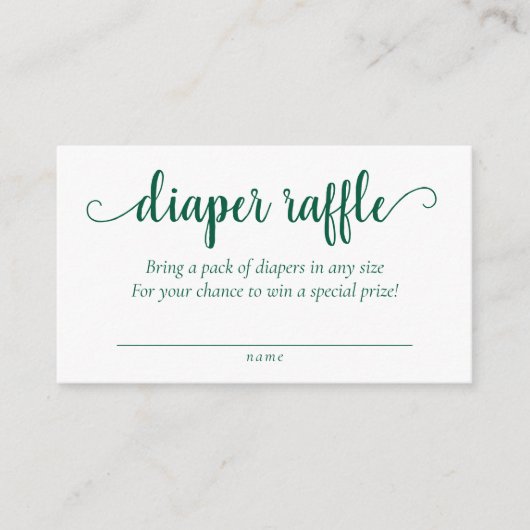 Einfache grüne Windeln | Hunter Baby Shower Begleitkarte (Vorderseite)