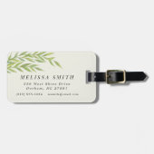 Einfache grüne Zweigstelle Gepäckanhänger (Vorderseite horizontal)