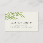 Einfache grüne Zweigstelle Moderne Visitenkarte (Vorderseite)