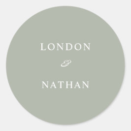 Einfache Grünfläche Runder Aufkleber