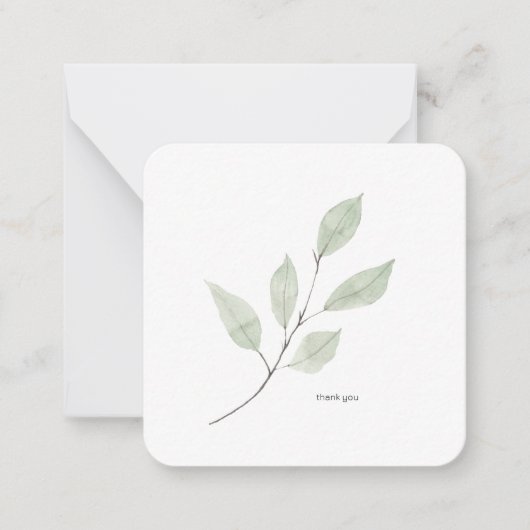 Einfache Grünflächen Personalisiert Mitteilungskarte (Vorderseite)