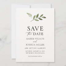 Einfache Grünflächen Save the Date