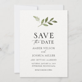 Einfache Grünflächen Save the Date Einladung