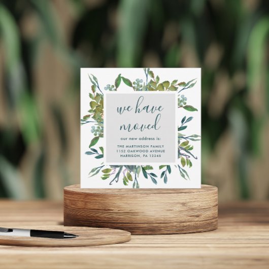 Einfache Grünfolien Neue Adresse, die wir verschob Ankündigung