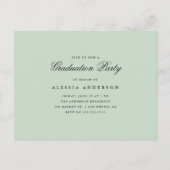 Einfache Grünpartei für Wasserfarben Einladungspostkarte (Rückseite)