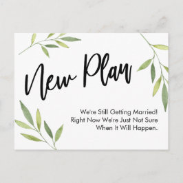 Einfache Grünpflanzen - Neuer Plan Verspätete Hoch Postkarte