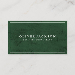Einfache Grüntextur Weißgrenze Minimalistisch Visitenkarte