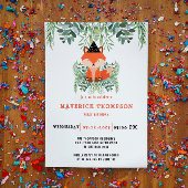 Einfache Grünwälder Waldland Geburtstag Einladung