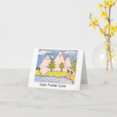 Einfache Grußkarte für die Bergszene Karte (Gelbe Blume)