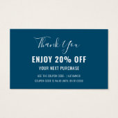 Einfache Gutscheinkarte für den modernen Ocean Blu (Vorderseite)