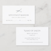 Einfache Haar Stylist Scheren Moderne Ernennung Terminkarte (Vorne/Hinten)