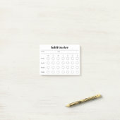 Einfache Habit-Tracker-Nachhinweise Post-it Klebezettel (Auf Schreibtisch)