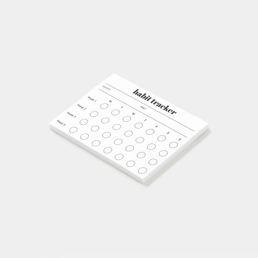Einfache Habit-Tracker-Nachhinweise Post-it Klebezettel (angewinkelt)