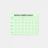 Einfache Habit-Tracker-Notizen Post-it Klebezettel (Vorderseite)