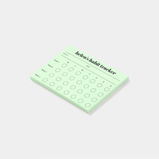Einfache Habit-Tracker-Notizen Post-it Klebezettel (angewinkelt)