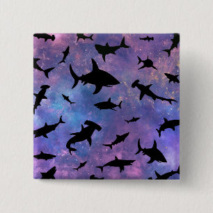 Einfache Haifischkiefer Button