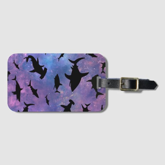 Einfache Haifischkiefer Gepäckanhänger (Vorderseite (Horizontal))