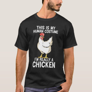 Einfache Halloween-Kostüme für Männer Frauen  Huhn T-Shirt