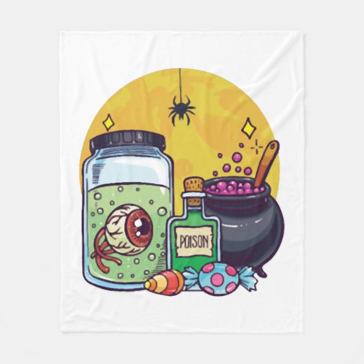 einfache Halloween-Kostümstimmung Fleecedecke (Vorderseite)