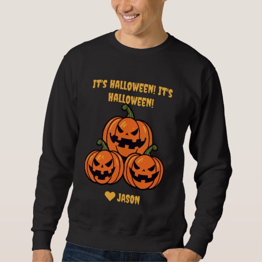 Einfache Halloween-Kürbis Persönlich Sweatshirt (Vorderseite)