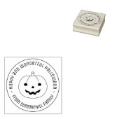 Einfache Halloween-Kürbis-Rundmeldung Gummistempel (Stempel)